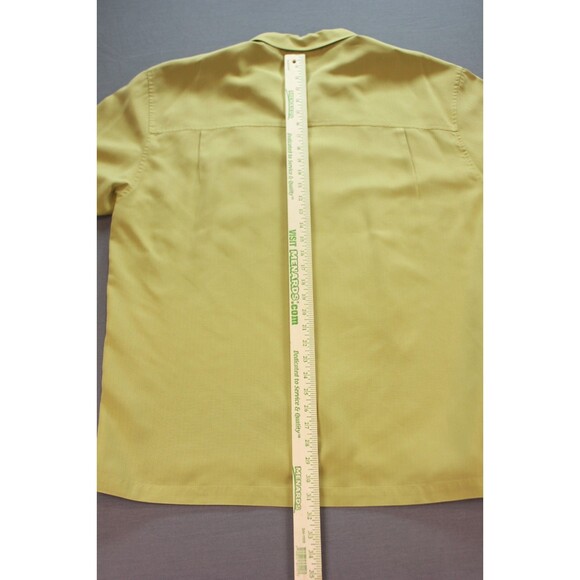 REI Button Up Short Sleeve Gree Rayon Shirt Relaxed Fit Soft Sz XL - Picture 6 of 10